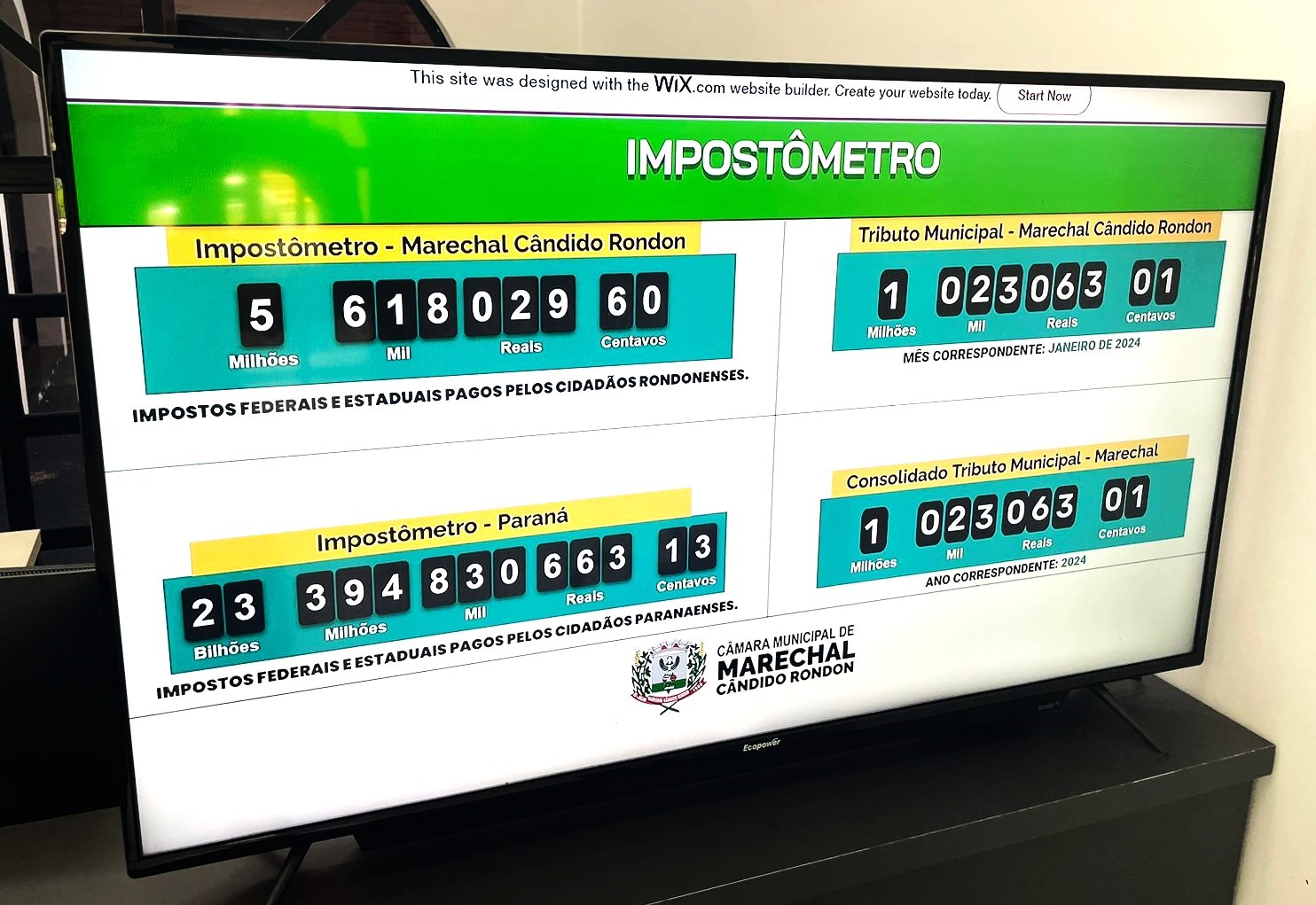 Legislativo rondonense investe na transparência e implanta “Impostômetro”