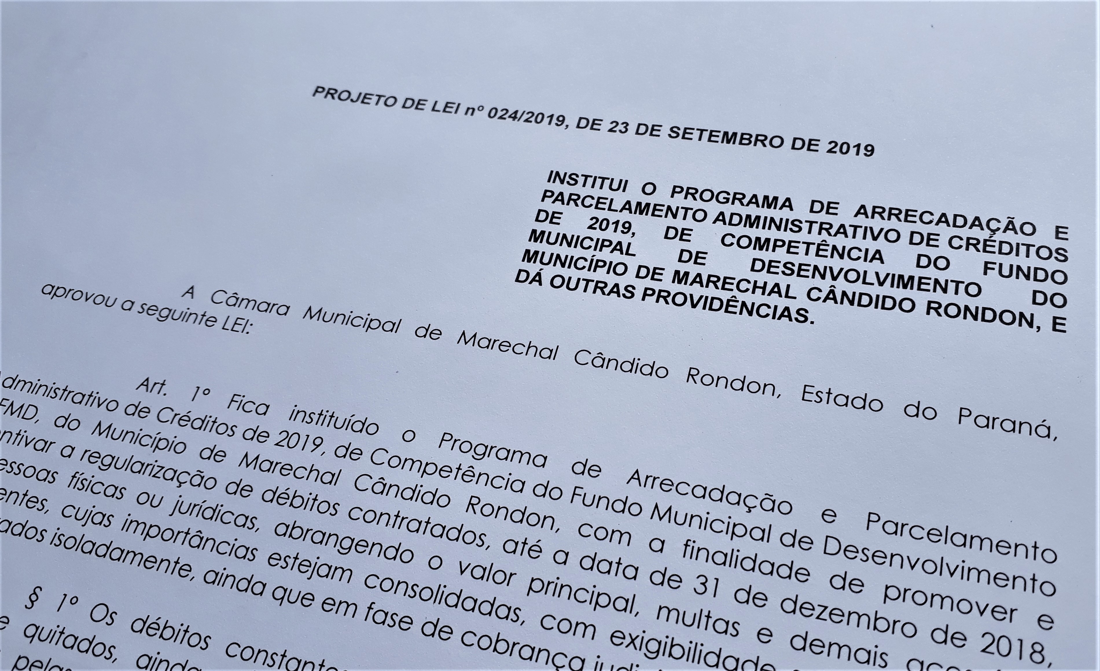 Prefeitura quer criar Refis para devedores do Fundo Municipal de Desenvolvimento