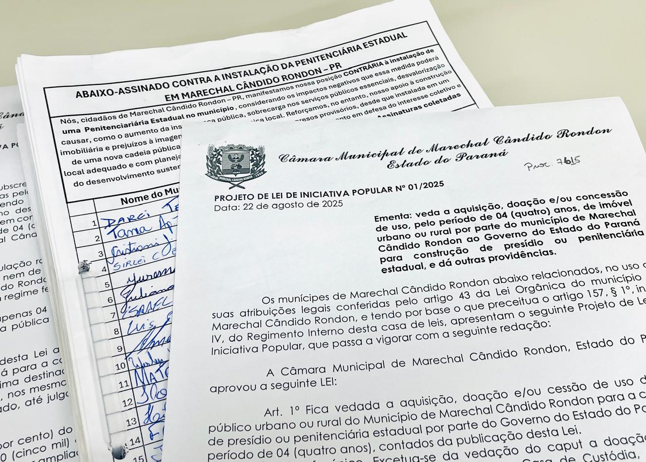 Projeto de lei de iniciativa popular com mais de 5 mil assinaturas quer impedir doação de área para presídio
